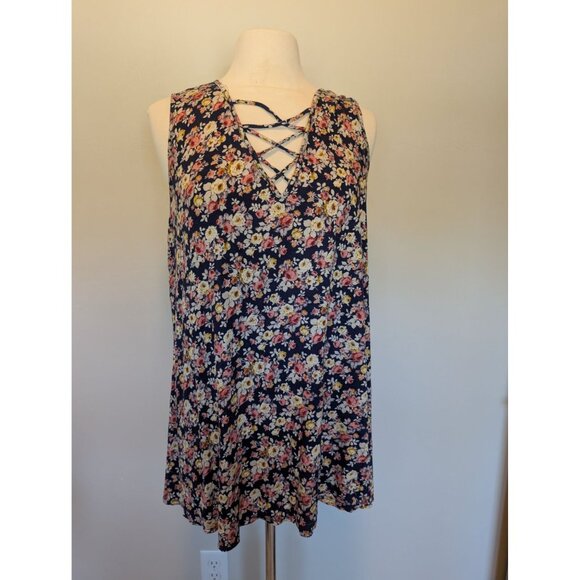 obsession 3x Floral Tank Top Flowy - Picture 1 of 3
